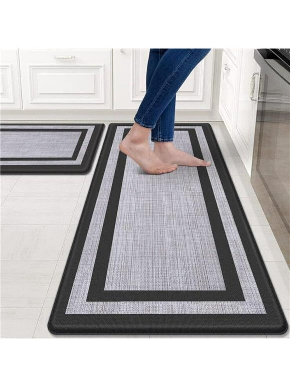 Mattitude Anti-Fatigue Kitchen Mats 2-Pack Non-Skid Waterproof Ergonomic Rugs